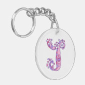 Porte-clés Nom et signification du monogramme J de Jayla (Devant gauche)