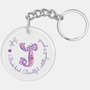 Porte-clés Nom et signification du monogramme J de Jayla