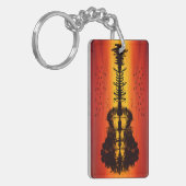 Porte-clés Nom guitariste orange moderne Aquarelle (Devant gauche)