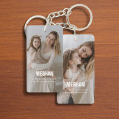 Porte-clés Nom Moderne de Photo Maman 2