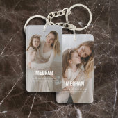 Porte-clés Nom Moderne de Photo Maman 2
