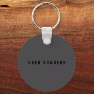 Porte-clés Nom moderne ou autre Modèle de texte   Gris charbo