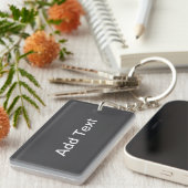 Porte-clés Nom modifiable en gras moderne, entreprise ou marq (Devant droit)