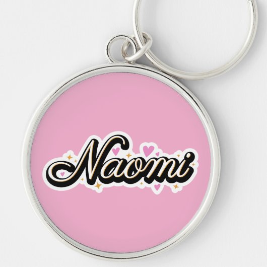 Porte-clés Nom Naomi joli design (Devant)