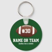 Porte-clés Nom, numéro, équipe de conception de football pers (Verso)