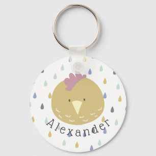 Porte-clés Nom personnalisable Cute Chick