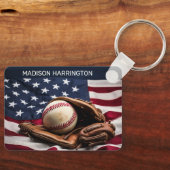 Porte-clés Nom personnalisé American Baseball (Recto)