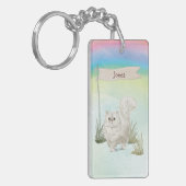 Porte-clés Nom personnalisé Animal de chat persan (Devant gauche)