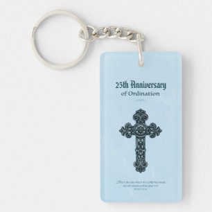 Porte-clés Nom personnalisé & Anniversaire Année Ordination,