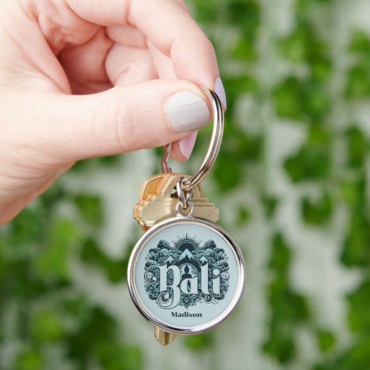 Porte-clés Nom personnalisé Bali (main)