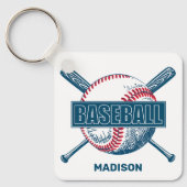 Porte-clés Nom personnalisé Baseball (Recto)