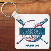 Porte-clés Nom personnalisé Baseball (Recto)