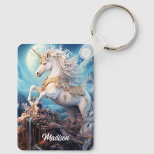 Porte-clés Nom personnalisé belle licorne