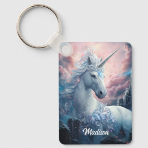Porte-clés Nom personnalisé Belles licornes