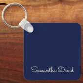 Porte-clés Nom personnalisé bleu personnalisé (Recto)