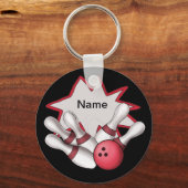 Porte-clés Nom personnalisé Bowling (Recto)