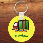 Porte-clés Nom personnalisé Camion de dessin (Recto)