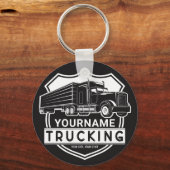 Porte-clés NOM personnalisé Camions Big Rig Semi Trucker (Recto)
