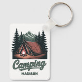 Porte-clés Nom personnalisé Camping (Verso)