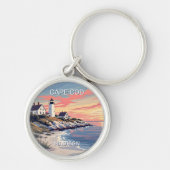 Porte-clés Nom personnalisé Cape Cod Massachusetts (Devant)