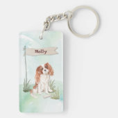 Porte-clés Nom personnalisé Cavalier King Charles Spaniel Pet (Dos)