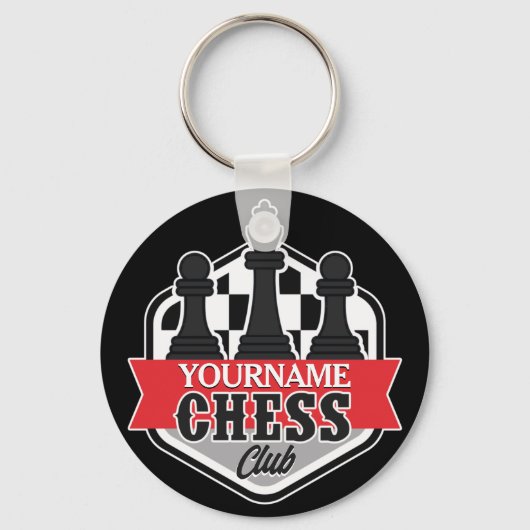 Porte-clés Nom personnalisé Chess Player Club Checkmate (Recto)