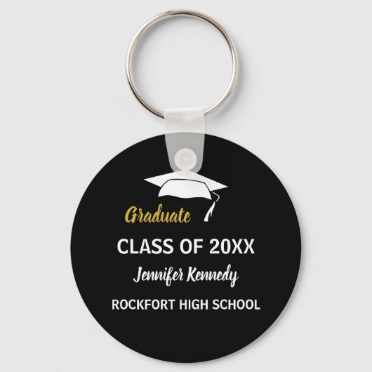 Porte-clés Nom personnalisé classe de diplômes de l'école (Recto)