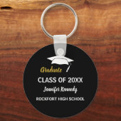 Porte-clés Nom personnalisé classe de diplômes de l'école (Recto)