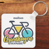 Porte-clés Nom personnalisé Copenhagen Danemark (Verso)