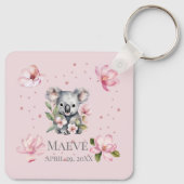Porte-clés Nom personnalisé Date de naissance Ours Koala (Dos)