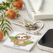 Porte-clés Nom personnalisé de la machine à sous pour bébé mi (Devant Droit)