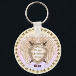 Porte-clés Nom personnalisé de la mère chrétienne<br><div class="desc">Tough Christian Mom nom personnalisé porte - clé par ArtMuvz Illustration. Des vêtements de maman assortis, des t-shirts de maman, des cadeaux de jour pour mère, grand-mère. T-shirt maman, cadeau d'anniversaire et vêtements chrétiens. Pour personnaliser cliquez sur "personnaliser ce modèle" puis modifiez les champs fournis pour votre cadeau personnalisé. Vous...</div>