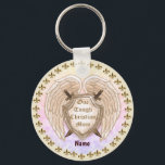 Porte-clés Nom personnalisé de la mère chrétienne<br><div class="desc">Tough Christian Mom nom personnalisé porte - clé par ArtMuvz Illustration. Des vêtements de maman assortis, des t-shirts de maman, des cadeaux de jour pour mère, grand-mère. T-shirt maman, cadeau d'anniversaire et vêtements chrétiens. Pour personnaliser cliquez sur "personnaliser ce modèle" puis modifiez les champs fournis pour votre cadeau personnalisé. Vous...</div>