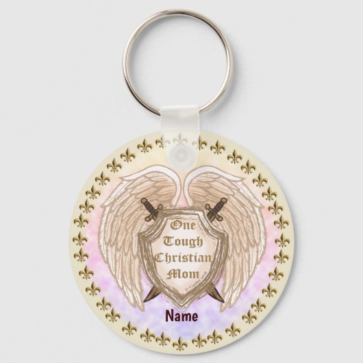 Porte-clés Nom personnalisé de la mère chrétienne (Recto)