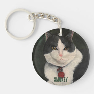 Porte-clés Nom personnalisé de la photo de chat