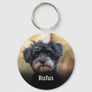 Porte-clés Nom personnalisé de l'animal photo