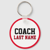 Porte-clés Nom personnalisé de l'entraîneur (Verso)