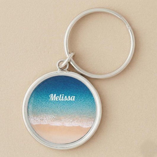 Porte-clés Nom personnalisé de rivage de plage