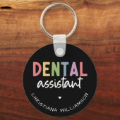 Porte-clés Nom personnalisé Dental Assistant Cadeau (Recto)