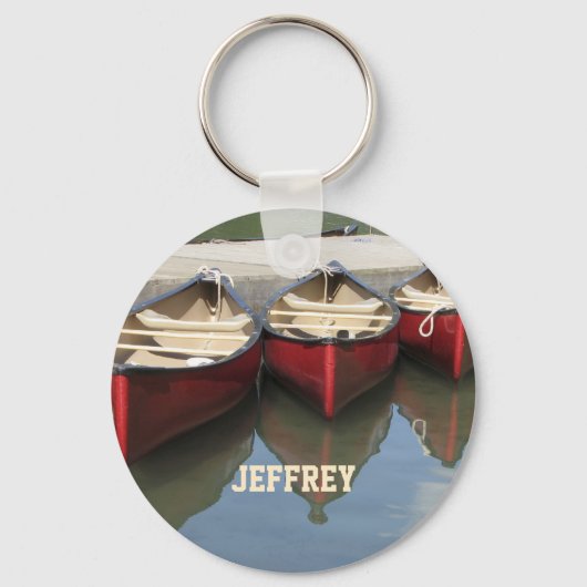 Porte-clés Nom personnalisé des canots rouges (Recto)