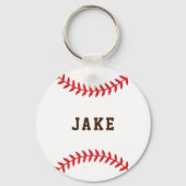 Porte-clés Nom personnalisé des enfants de baseball (Recto)