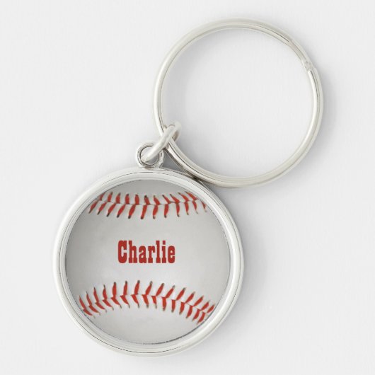 Porte-clés Nom personnalisé du baseball (Devant)