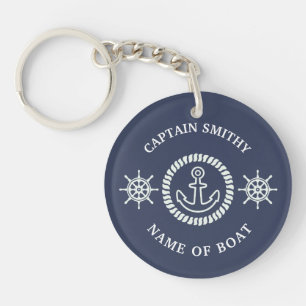 Porte-clés Nom personnalisé du capitaine/bateau modifiable Na