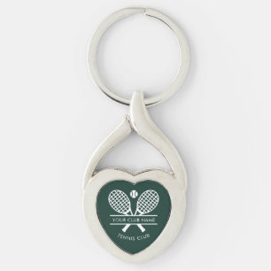 Porte-clés Nom personnalisé du country club Motif de raquette