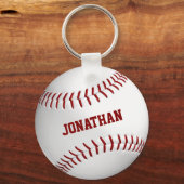 Porte-clés Nom personnalisé du garçon baseball (Recto)