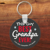 Porte-clés Nom personnalisé du meilleur grand-père (Recto)