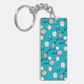 Porte-clés Nom personnalisé du tennis (Devant gauche)