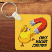 Porte-clés Nom personnalisé et couleur de l'aimant de sélecti (Recto)