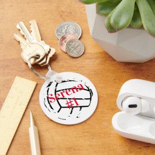 Porte-clés Nom Personnalisé Et Volley-Ball Jersey