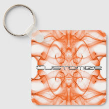 Nom personnalisé Fumée Orange Symétrique Blanc